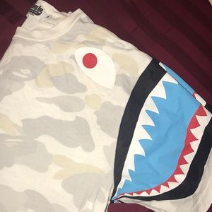 Bape glow in the dark shark tee